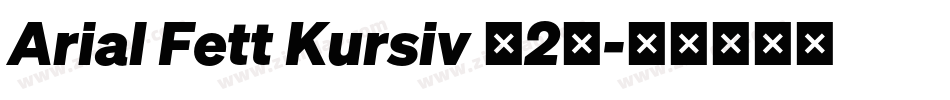 Arial Fett Kursiv (2)字体转换